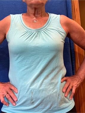 croft & barrow Light Aqua Scoop Neck Tank